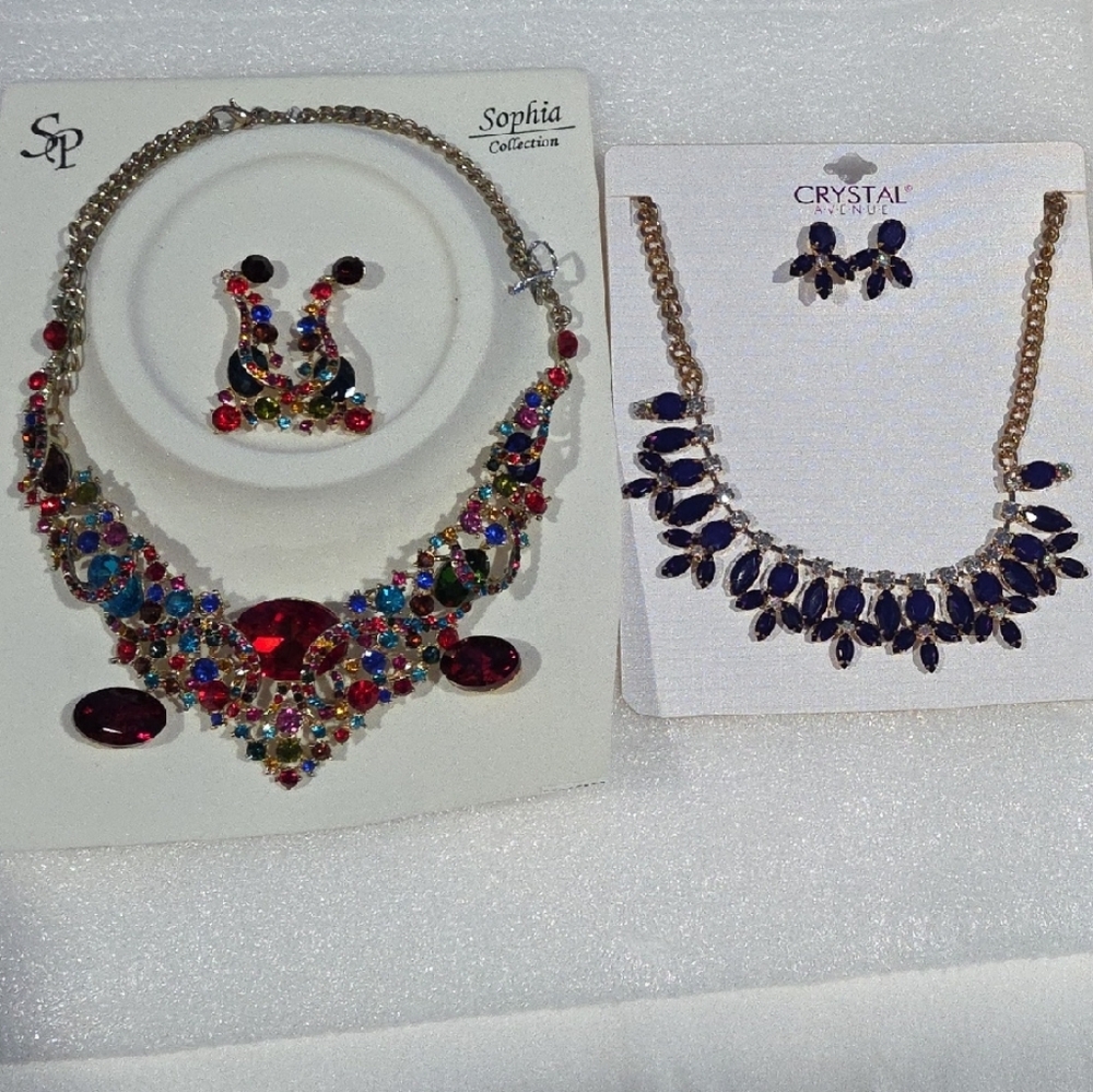Vibrant Jewel Necklace Set